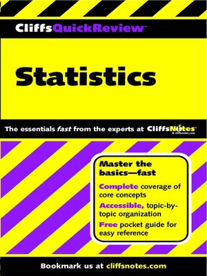 cover image of CliffsQuickReview Statistics